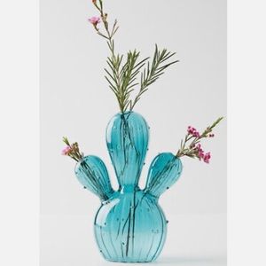 BLUE Anthropologie Cactus Vase - new in box
